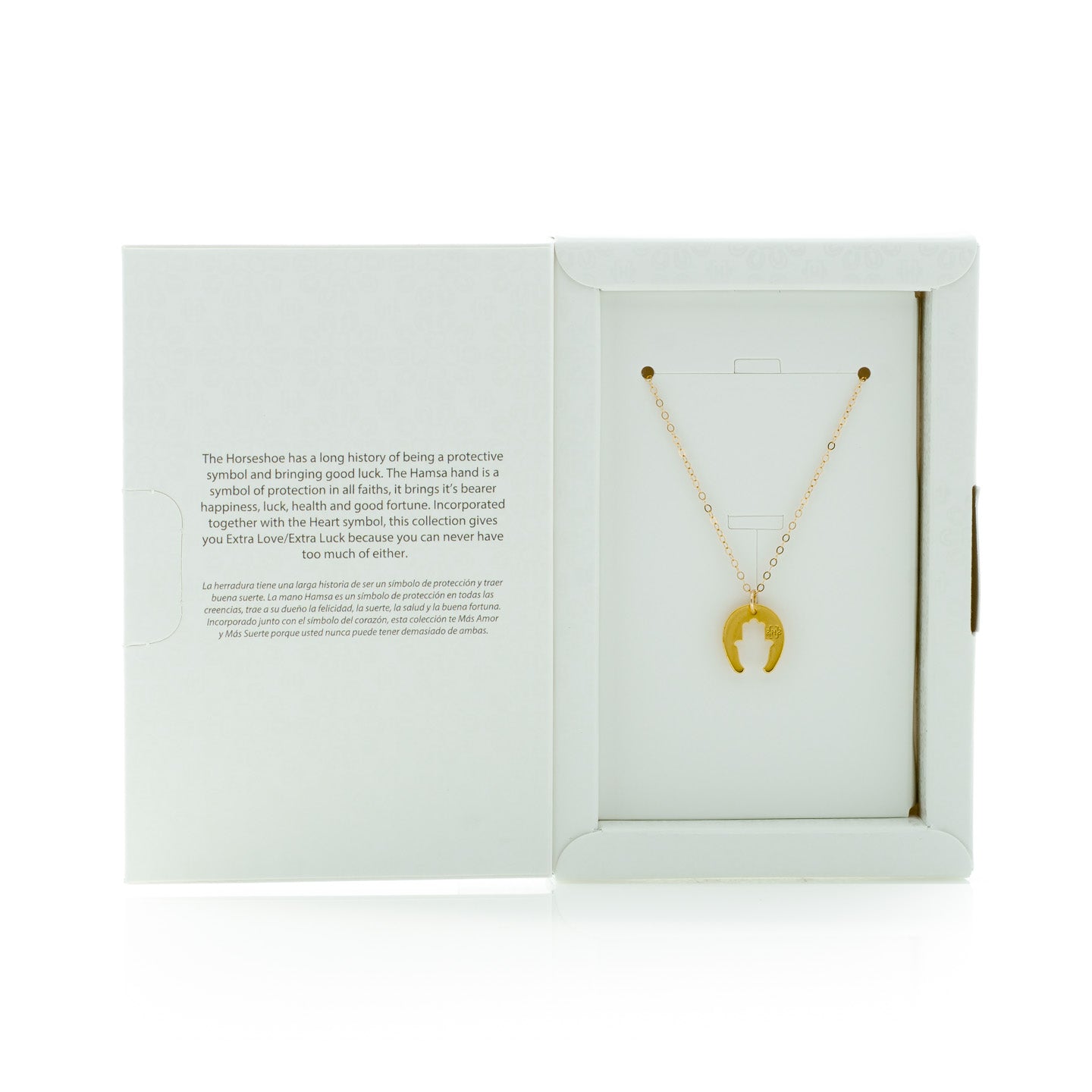 Hamsa Horseshoe Necklace
