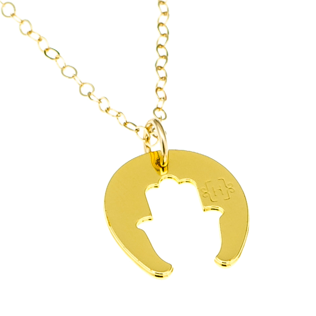 Hamsa Horseshoe Necklace